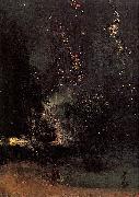James Abbott McNeil Whistler Nocturne in Black and Gold The Falling Rocket oil painting artist